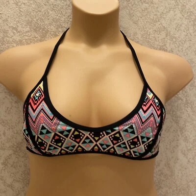 Top de bikini Xhilaration. Geométrico multicolor. Junior Grande. Mujer Pequeño-Mediano Foto 1 de 4
