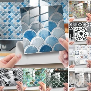 24X Wall Tile Stickers Tile Decals Sticker for Kitchen Living Room Self-Adhesive - Picture 1 of 52