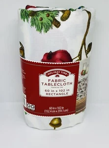 Holiday Time Gnome Village Forest Fabric Tablecloth Rectangular 60” x102 ” - Picture 1 of 9