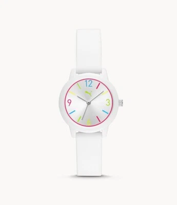 New Puma White Silicone Multicolor Dial Three-Hand Women's Watch P6000 - Image 1 of 3