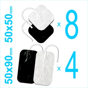 Pack 8 electrodos 50x50 mm y 4 electrodos 50x90 mm con conector PIN para GLOBUS - Imagen 1 de 7