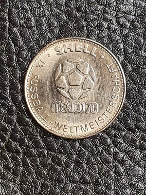 Gedenkmünze Mexico 70 IX Fussball - Weltmeisterschaft Shell Horst Hottges - Bild 1 von 2