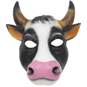 Pig Mask Cow Face Cover Half Head Latex Halloween Cosplay Performance Spoof - Picture 1 of 5