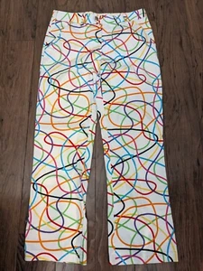 Loudmouth Scribble Pants Mens Size 30 Golf White Colorful - Picture 1 of 8