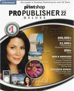 The Print Shop Pro Publisher 22 Deluxe [DVD] [OLD VERSION] - Afbeelding 1 van 6