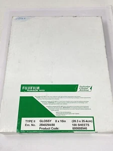 New Fujifilm 8x10" Fujicolor Crystal Archive Type II Glossy Paper, 100 Sheets - Picture 1 of 3