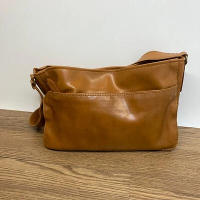 Bolso de mano de cuero Francesco Biasia auténtico marrón grande para mujer Foto 1 de 4