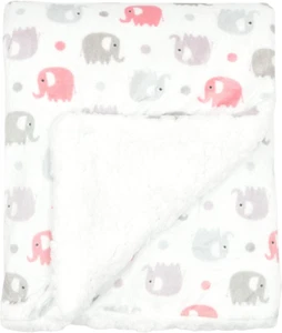 Everyday Kids Baby Blanket Pink Elephant - Picture 1 of 7