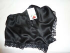 BLACK shiny SATIN and lace classic boxer style French Knickers XS-XL from FRANCE