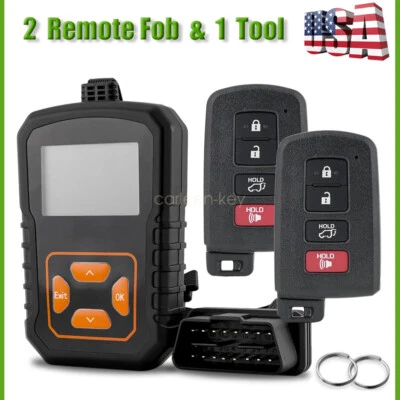 Nuevo 2x Llavero remoto de repuesto con kit de herramientas para Toyota Highlander 2014-2019 Foto 1 de 4