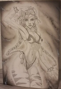 Hand Drawn Chun Li Anime Character. By Artist Angelus - Picture 1 of 1
