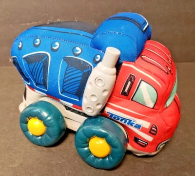 Tonka Plush Dump Truck Soft Toy for Kids Blue/Red with Sound Effects -  2014 - Image 1 of 4