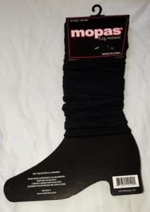 Mopas Women's Fall Winter Leg Warmers 20 Inch Solid Black New - Picture 1 of 1
