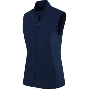 Greg Norman Women's Ribbed Full-Zip vest | Navy | 2XLarge - Picture 1 of 2