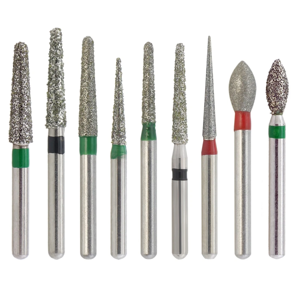 Dental Diamond Burs FG Round End Taper Football Fine Coarse 856 850 High Speed - Image 1 of 4