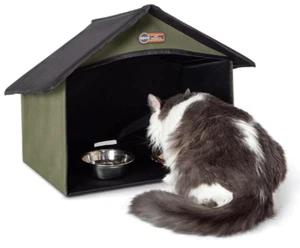 Cat Outdoor House Cats Food Shelter Dining Room Feral Pets Kitty Protection Dogs - Picture 1 of 8