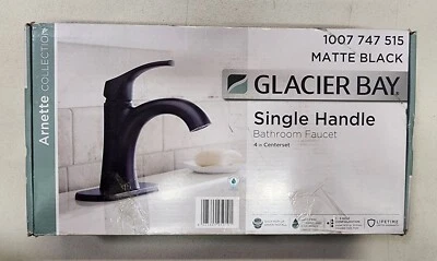 Glacier Bay Arnette Single Hole Single-Handle Bathroom Faucet in Matte Black - Image 1 of 4