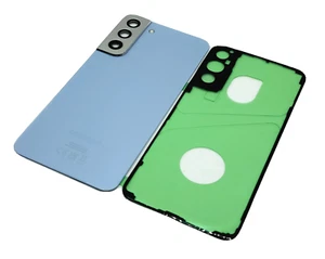 Original Samsung Galaxy S22 SM-S901B Akkudeckel Backcover+Kleber Sky Blue/Blau A - Picture 1 of 4