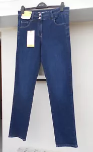 NEXT Blue Lift Slim Shape Bling Slim High Rise Denim Jeans Size 16L - New - Picture 1 of 16