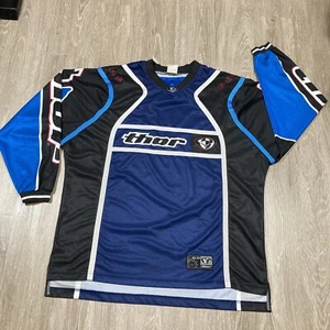 Thor Jersey 2XL 90s 00s Motocross Dirt-bike Motorcycle Racing Race Racer Tee - Picture 1 of 12