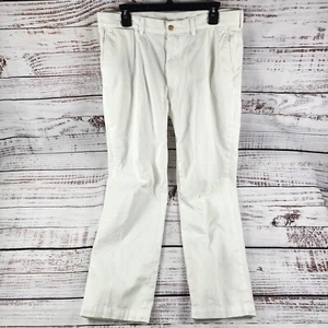 Polo Ralph Lauren Classic Fit Pleated Twill Pants Mens 36x30 White Chino Trouser - Picture 1 of 9