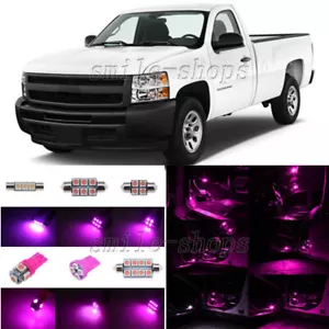 12pcs Pink/Purple LED Interior Light Package Fit For 2007-2013 Chevy Silverado - Picture 1 of 9