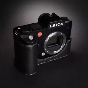 Echt Echt Leder Kamera Halb Tasche Hülle für Leica SL Typ601 SL2 SL2-S - Bild 1 von 31
