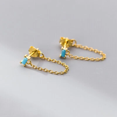 Echt 925 Sterling Silber * Ohrschmuck Ohrringe Ohrstecker * Zirkonia Kette - Bild 1 von 4