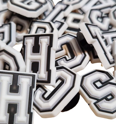 JIBBITZ ✨A - Z Buchstaben Kroko Charms für Clogs Initialen Name Wort weiß grau schwarz✨