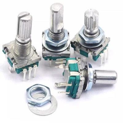 EC11 Rotary Shaft Encoder Audio Digital Potentiometer 5 Pin With Switch 15/20mm - Image 1 of 4