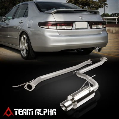 Se adapta a Honda Accord 2003-2007 cupé 2.4 I4 [silenciador punta biselada de 4"] escape Catback Foto 1 de 4