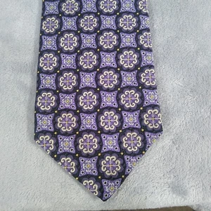 Robert Talbott Best Of Class Silk Tie Purple With Geometric Circles - Picture 1 of 7