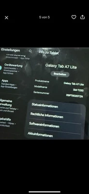 Samsung Galaxy Tab A7 Lite SM-T220 32GB, Wi-Fi, 8,7 Zoll, Grau, Android 14 - Bild 1 von 4