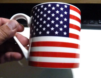 Caneca de café/chá Home Essentials bandeira americana porcelana listra estrela patriótica - Imagem 1 de 4