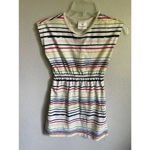 Hanna Andersson Multicolor Striped Dress Size 140 Girls 10 Sleeveless Rainbow - Picture 1 of 4