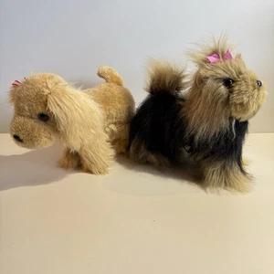 Lote de 2 perros de peluche OG Battat rubio Cocker Spaniel y Yorkshire Terrier 19 x 28 cm - Imagen 1 de 23