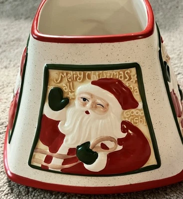 Yankee Candle 4 Lados Cerámica Santa Claus Vela Sombra Topper Guiño Santa Foto 1 de 4