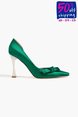 RRP€536 GINA High Heel Pumps US8.5 UK5.5 EU38.5 Green Made in UK - Image 1 of 4