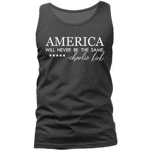 America Will Never Be the Same Charlie Kirk True Patriot Memorial Tanktop - Bild 1 von 11