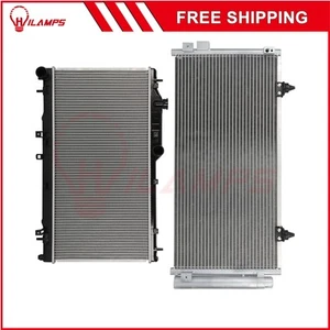 Aluminum Radiator & AC Condenser Cooling Kit For 2008-2014 Subaru Impreza 2.5L - Imagen 1 de 8