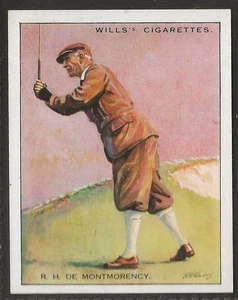 WILLS-FAMOUS GOLFERS 1930-#16- DE MONTMORENCY  - Picture 1 of 2