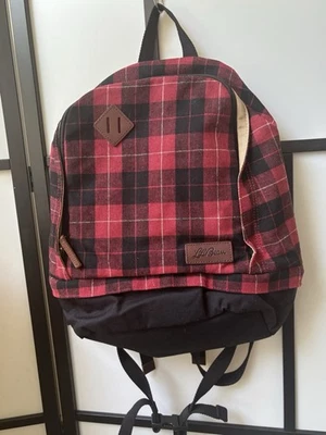 LL Bean Mochila Bolsa para Libros Mezcla de Lana Franela a Cuadros Laptop Tablet Bolsa-302435 Foto 1 de 4