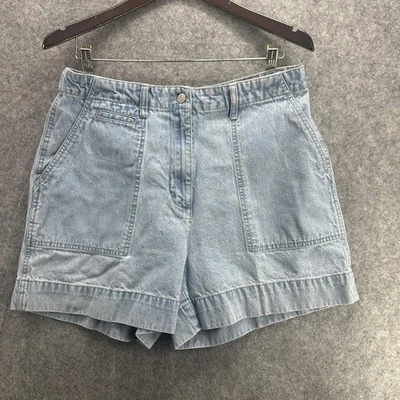 Pantalones Cortos Bill Blass Jeans Para Mujer 12 Bolsillos Denim Azul Claro Lavado Informales Foto 1 de 4