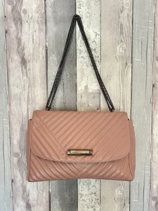 Topshop Pink Quilted Handbag Chain Handle Brand New Faux Leather - Picture 1 of 4