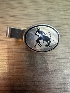 Vintage 1960’s Swank silver bull rider tie clasp With Working Clasp Era 1960 - Picture 1 of 4