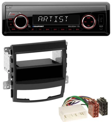 Blaupunkt SD USB 1DIN MP3 AUX Autoradio für SsangYong Korando CK 2010-2013 - Bild 1 von 4