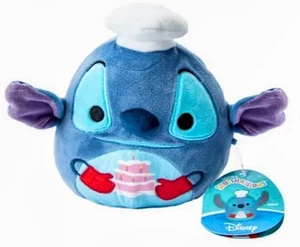 DISNEY’S SQISHMALLOW CHEF STITCH CHEF HAT & RED OVEN MITTS 7” NWT - Picture 1 of 5