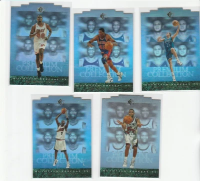 LOTE DE INSERTOS AÑOS 90 (5) 1995-96 CUBIERTA SUPERIOR SP HOLOVIEW TROQUELADO HOLOGRAMA PAQUETE 1:76 Foto 1 de 2