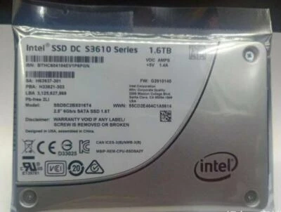 1.6TB Intel SSD S3610 Series Enterprise 2.5" DC Internal SSDSC2BX016T4 MLC SATA - Image 1 of 4