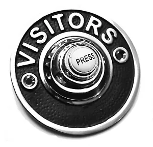 Polished Chrome Visitor 3" Circular Victorian style Door Bell Push Switch BC1421 - Picture 1 of 1